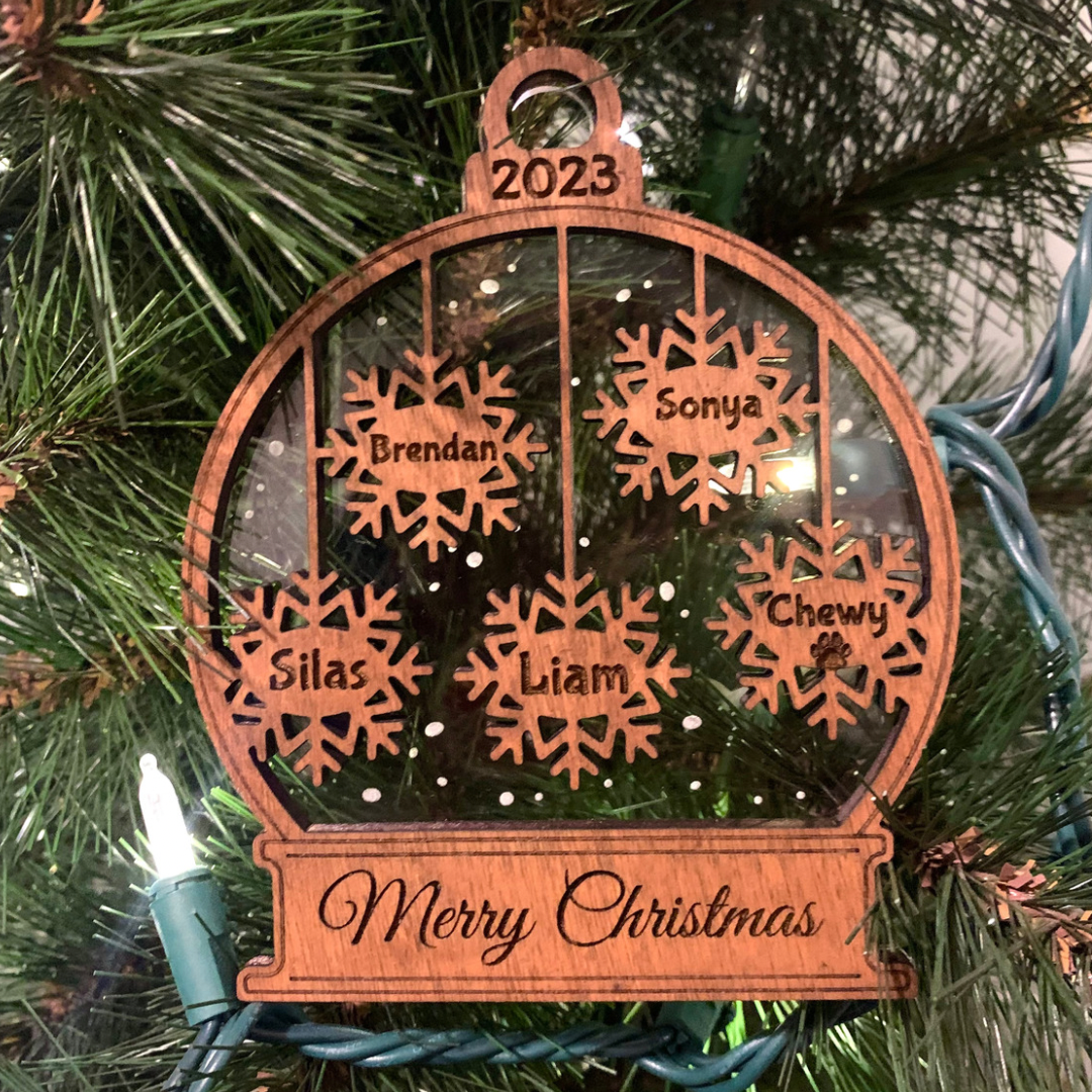 Snow Globe Family Ornament