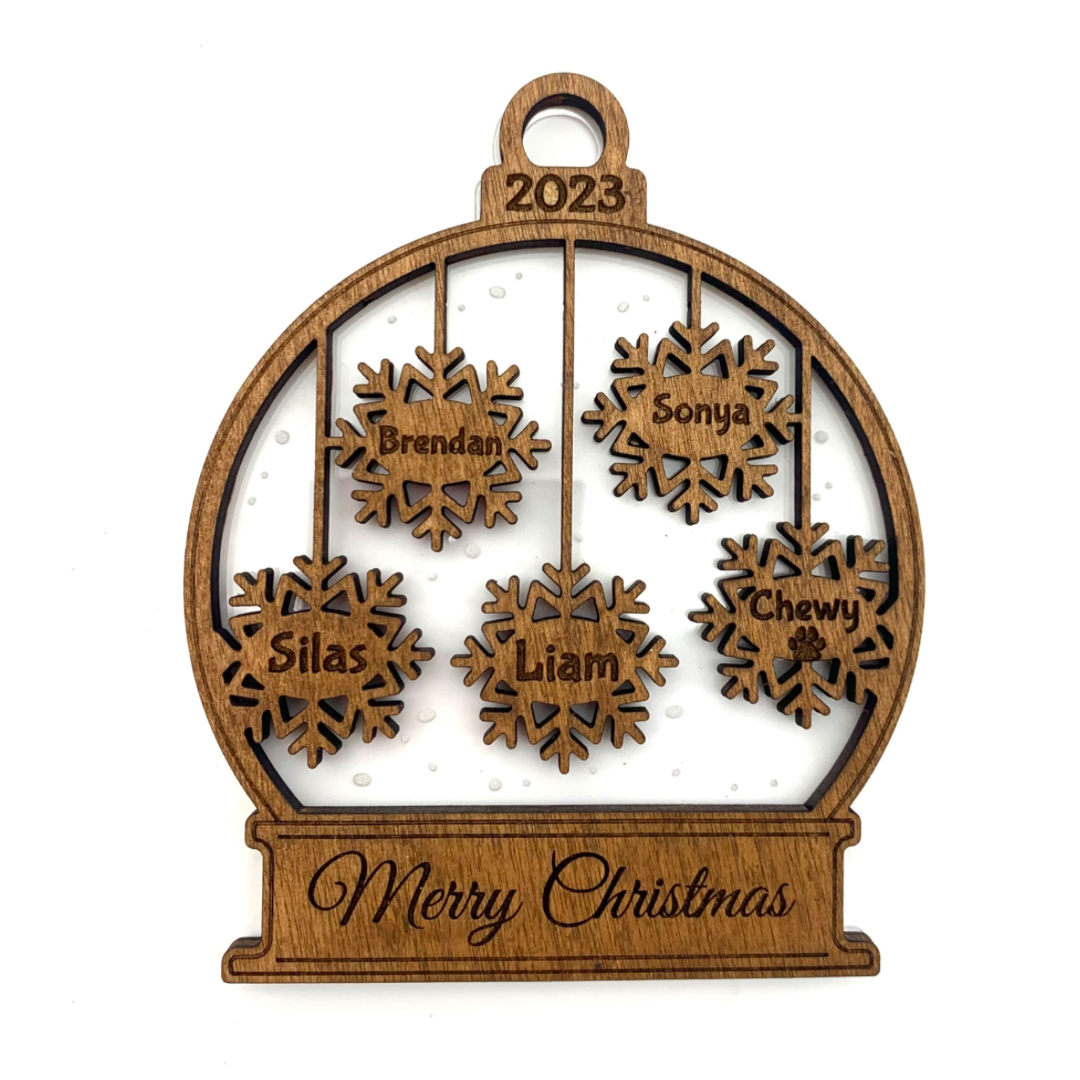 Snow Globe Family Ornament