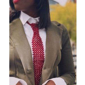 Statement Beaded Tie
