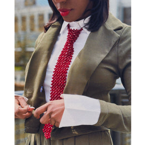 Statement Beaded Tie