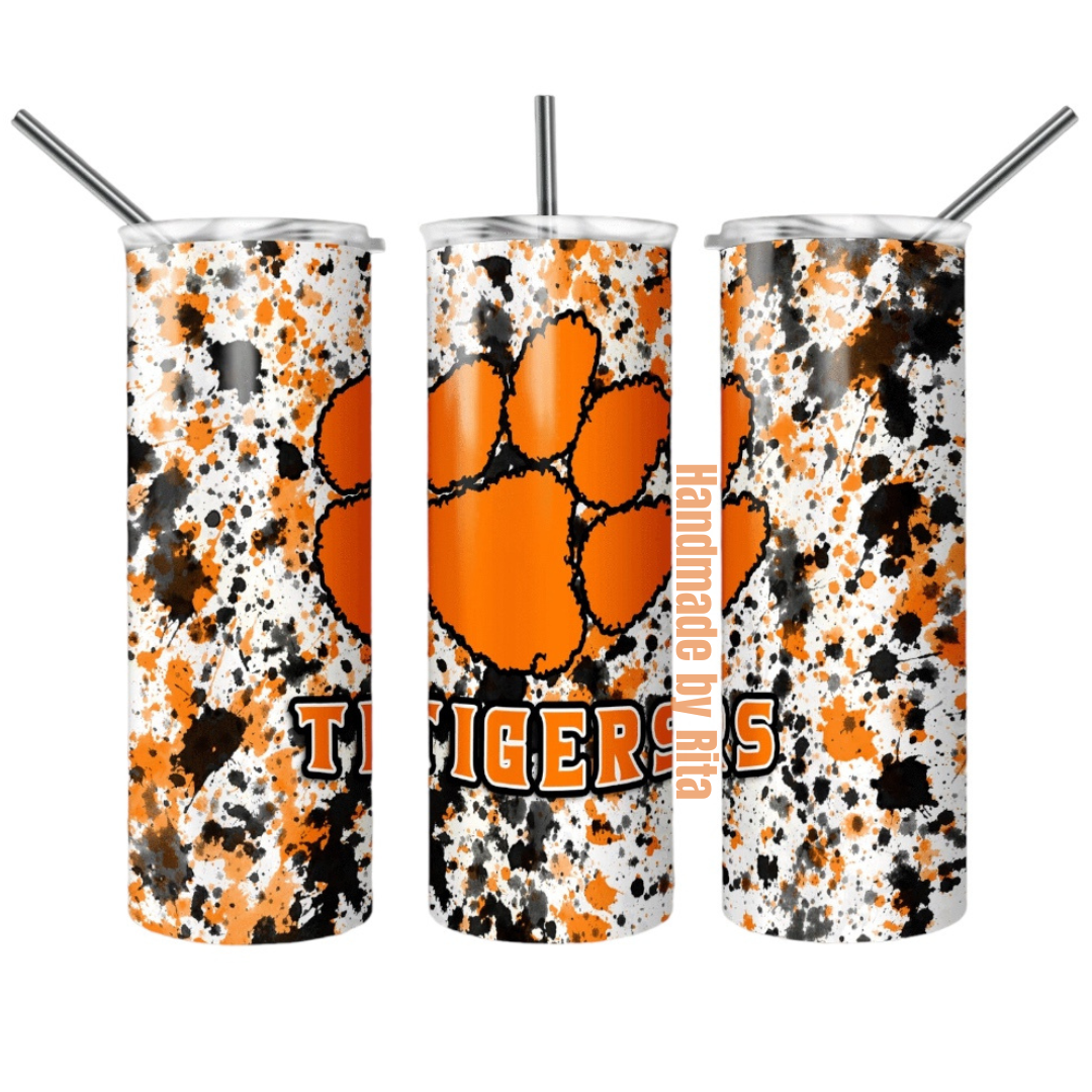 Clemson Tumbler Clemson Tigers Paw Tiger Paw Orange Tumbler