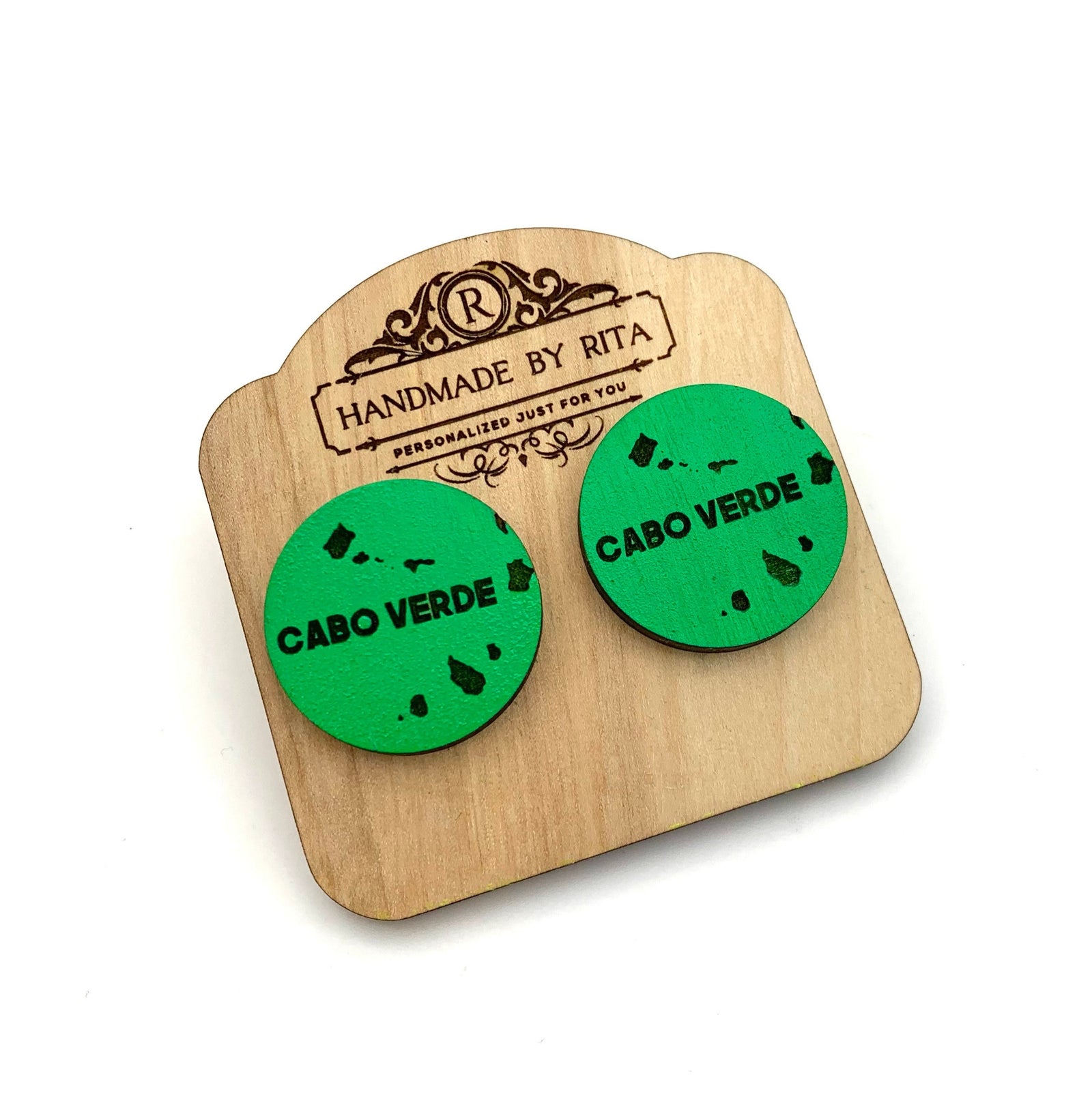 Round "Cabo Verde" Stud Earrings