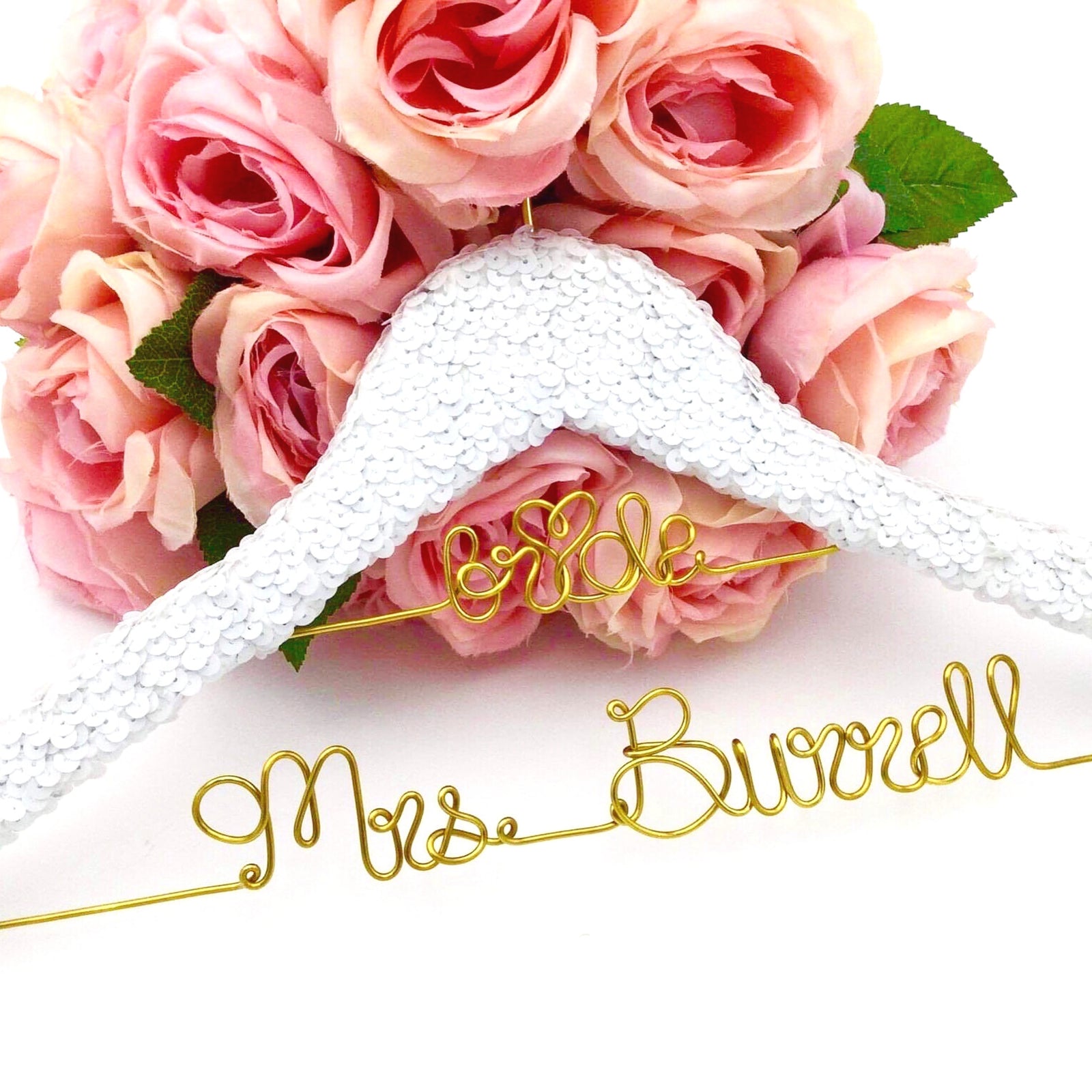 Sequin Bridal Hanger (2-Line)