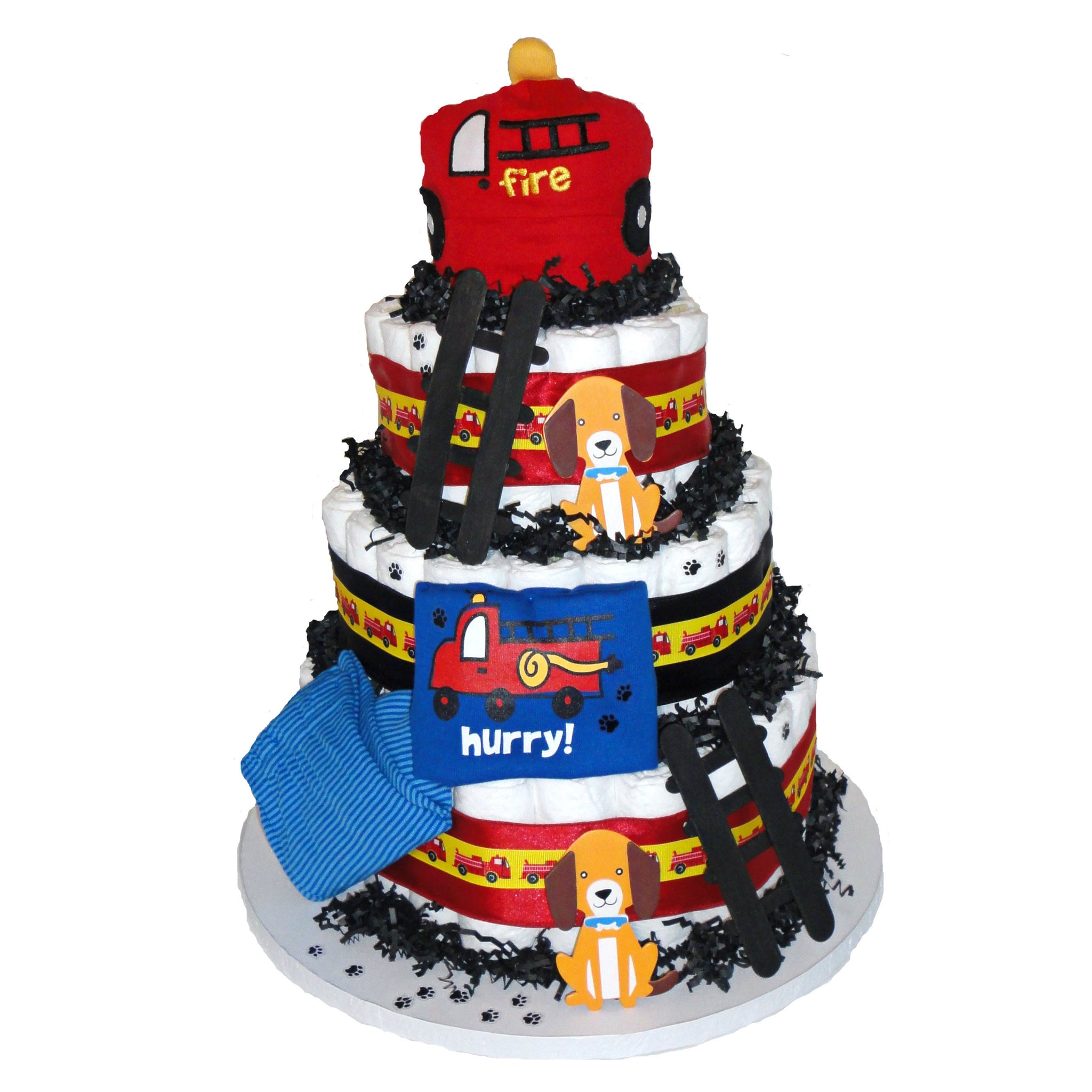 7pcs Fire Hero Baby Shower Kids Birthday Cake Decorating Cake Topper FireFighter  Fireman Fire Truck Cupcake