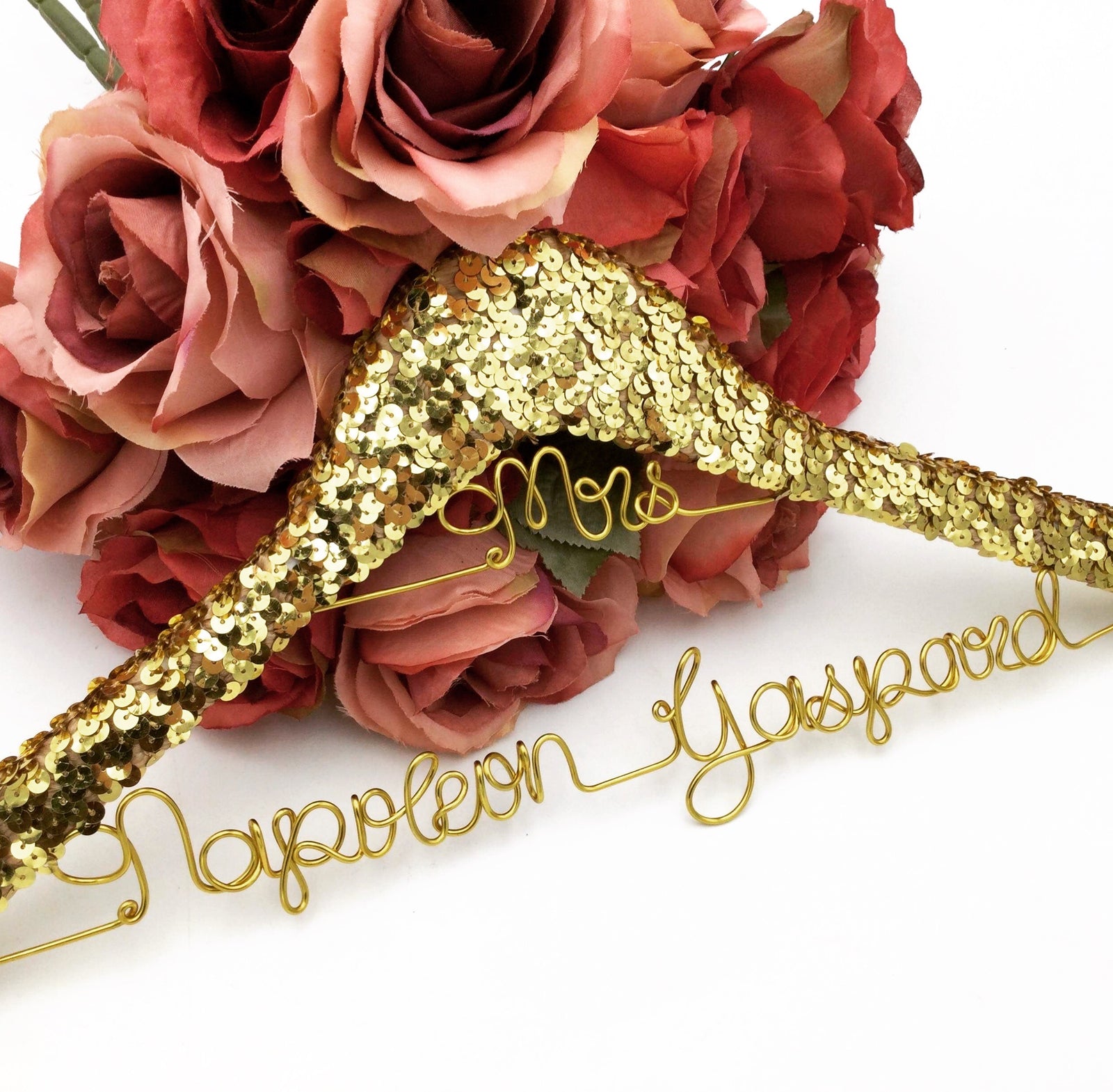 Sequin Bridal Hanger (2-Line)