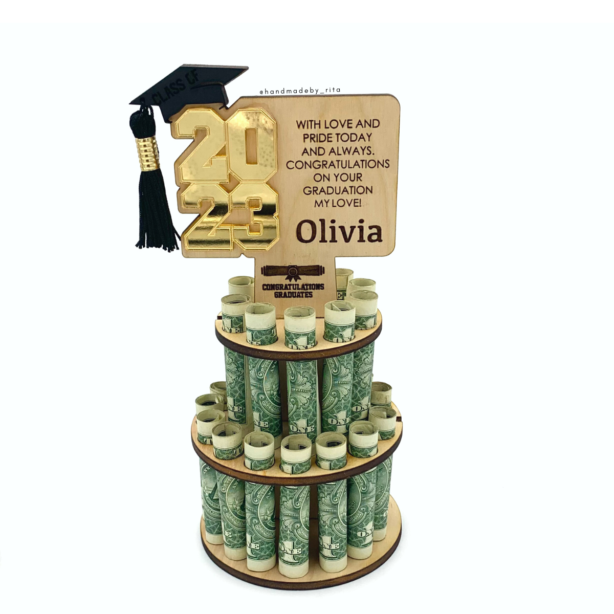Graduation Money Cake Stand